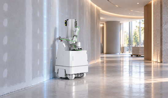 Planning Site Access for a Robotic Wall Painting Machine